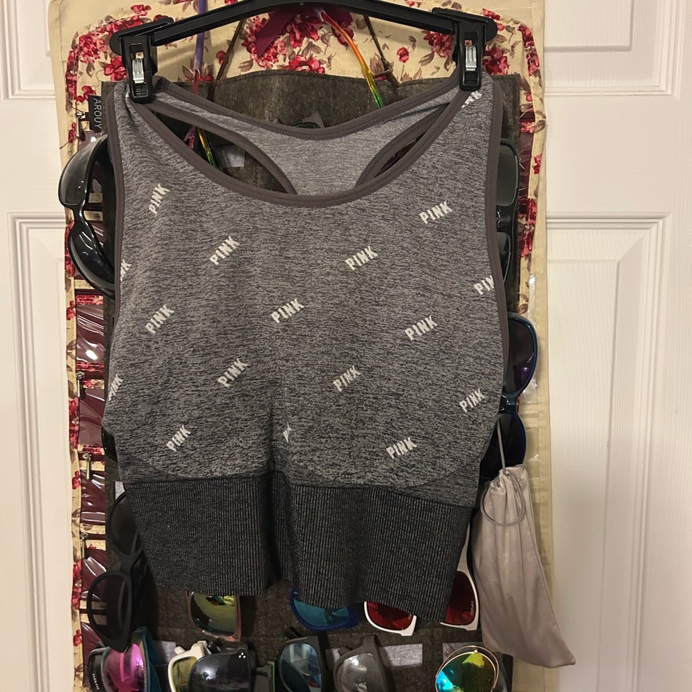 BNWT Size XXL PINK by Victoria's Secret Gray Sports Bra